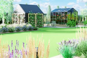 szklarnia i domek narzędziowy